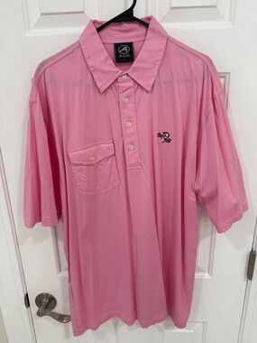 Bay Hill Pink Short-Sleeve Polo with Chest Pocket